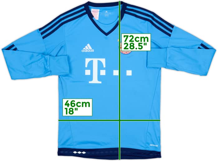 2015-16 Bayern Múnich Camiseta de Arquero - 9/10 - (XL.Boys)