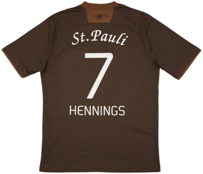 2008-09 St Pauli Signed Home Shirt Hennings #7 - 9/10 - (M)