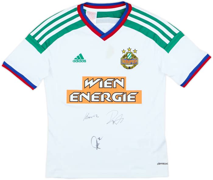 2014-16 Rapid Vienna Signed Away Shirt - 6/10 - (M.Boys)