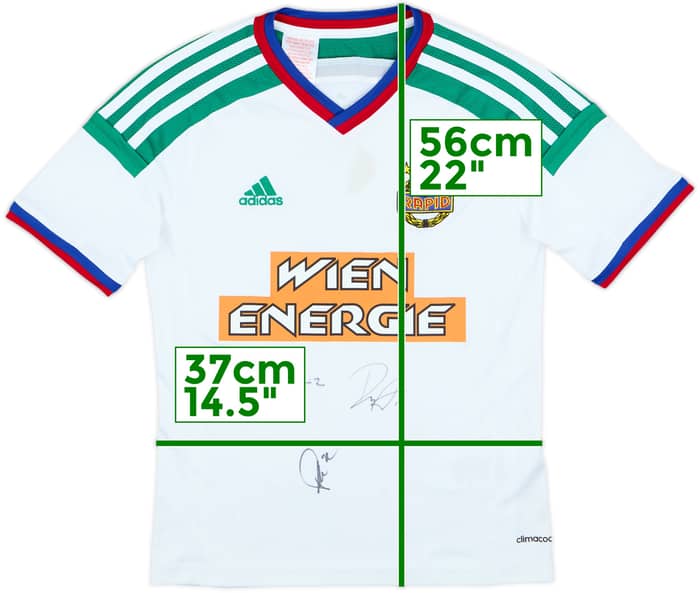 2014-16 Rapid Vienna Signed Away Shirt - 6/10 - (M.Boys)