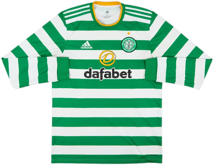 2020-21 Celtic Home L/S Shirt - 8/10 - (M)