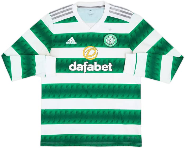 2022-23 Celtic Home L/S Shirt - 5/10 - (M)