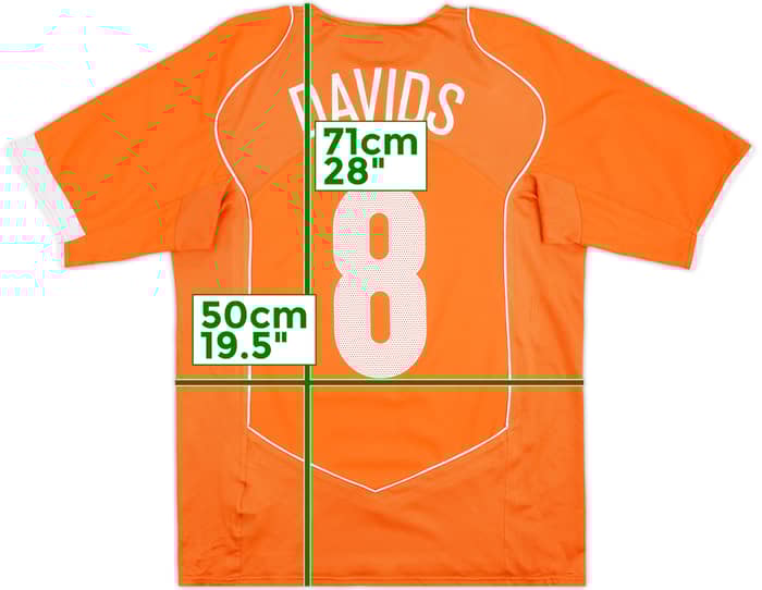 2004-06 Netherlands Home Shirt Davids #8 - 8/10 - (M)