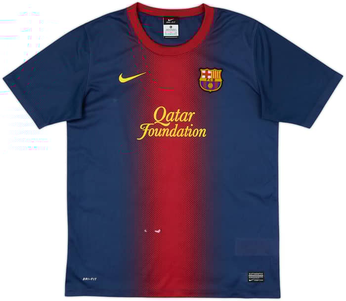 2012-13 Barcelona Basic Home Shirt - 4/10 - (XL.Boys)