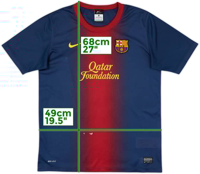 2012-13 Barcelona Basic Home Shirt - 4/10 - (XL.Boys)