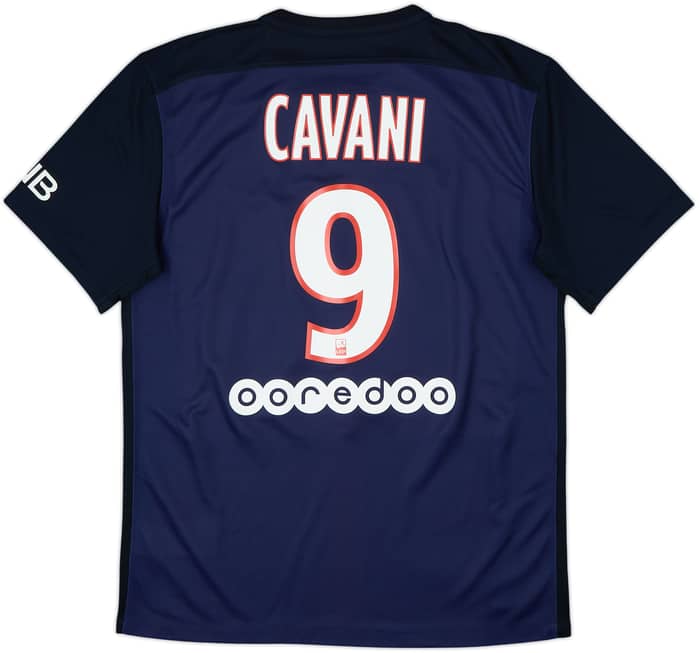 2015-16 Paris Saint-Germain Home Shirt Cavani #9 - 9/10 - (M)
