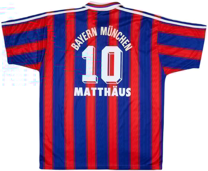 1995-97 Bayern Munich Home Shirt Matthaus #10 - 8/10 - (XL)