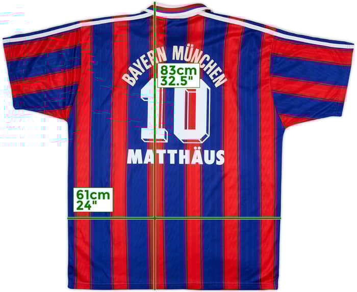 1995-97 Bayern Munich Home Shirt Matthaus #10 - 8/10 - (XL)