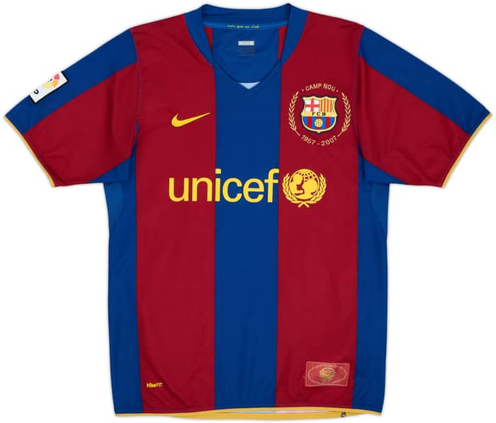 2007-08 Barcelona Home Shirt Ronaldinho #10 - 8/10 - (S)