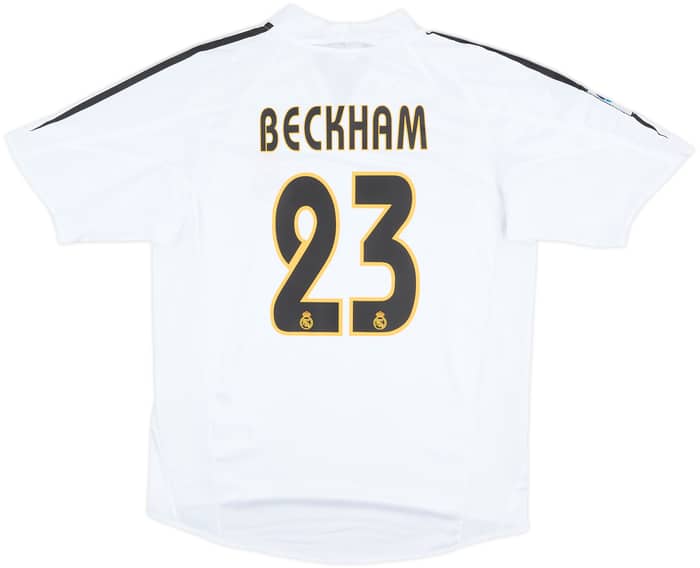 2004-05 Real Madrid Home Shirt Beckham #23 - 8/10 - (M)