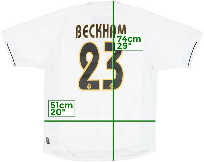 2003-04 Real Madrid Home Shirt Beckham #23 - 6/10 - (M)