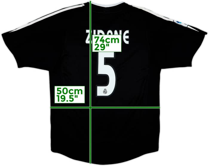 2004-05 Real Madrid Away Shirt Zidane #5 - 6/10 - (S)