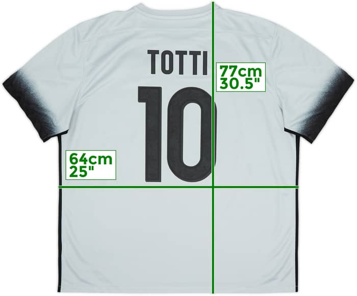 Camiseta de la tercera equipación de la Roma 2015-16 Totti #10 - 9/10 - (XXL)