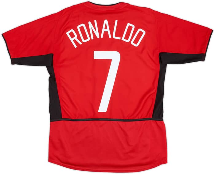2002-04 Manchester United Home Shirt Ronaldo #7 - 8/10 - (XL.Boys)