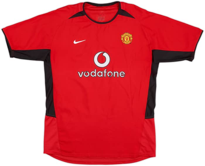 2002-04 Manchester United Home Shirt Ronaldo #7 - 8/10 - (XL.Boys)