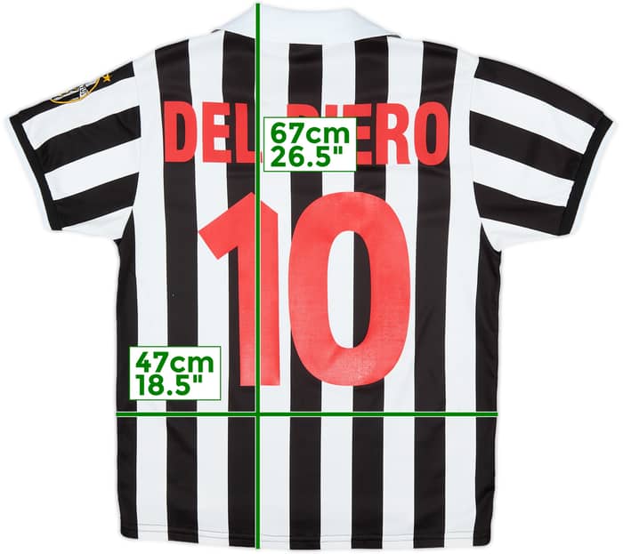 1998-99 Juventus Home Shirt Del Piero #10 - 8/10 - (XL.Boys)