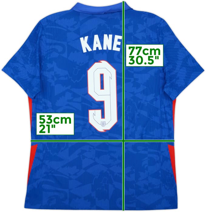 2020-21 England Authentic Away Shirt Kane #9 - 8/10 - (L)