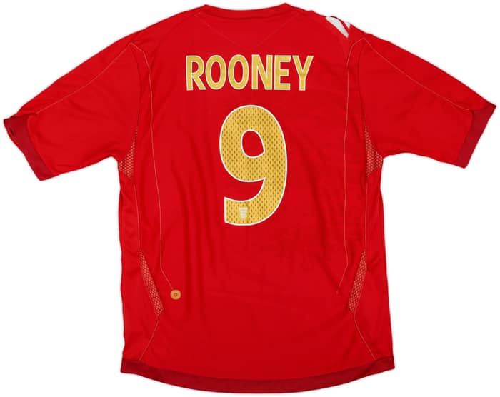 2006-08 England Away Shirt Rooney #9 - 6/10 - (L)