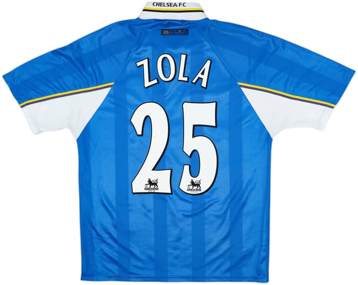 1997-99 Chelsea Home Shirt Zola #25 - 7/10 - (M)