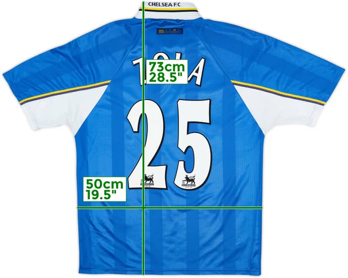 1997-99 Chelsea Home Shirt Zola #25 - 7/10 - (M)