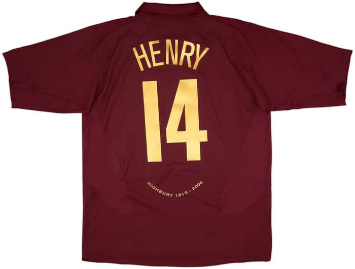 2005-06 Arsenal Home Shirt Henry #14 - 8/10 - (XL)