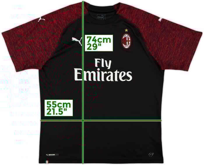 2018-19 AC Milan Third Shirt - 7/10 - (XL)