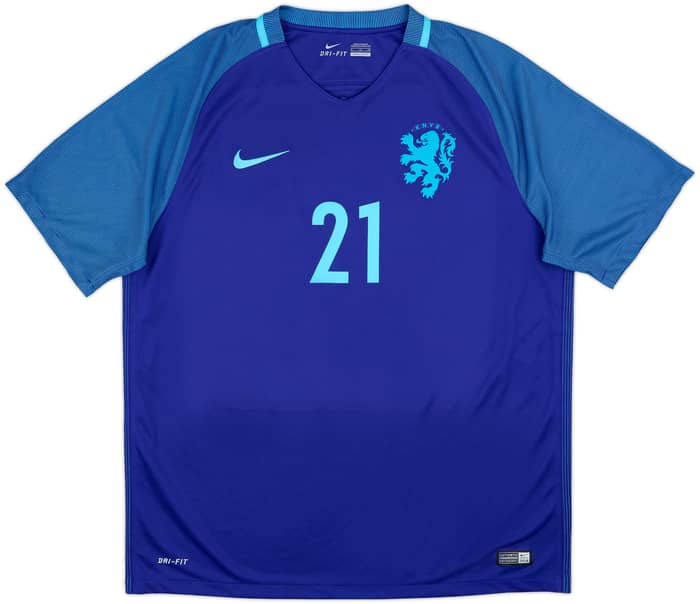 2016 Netherlands Away Shirt Huntelaar #21 - 9/10 - (XL)
