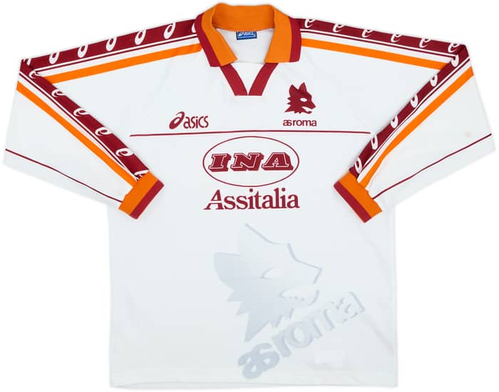 1995-96 Roma Away L/S Shirt - 8/10 - (XL.Boys)