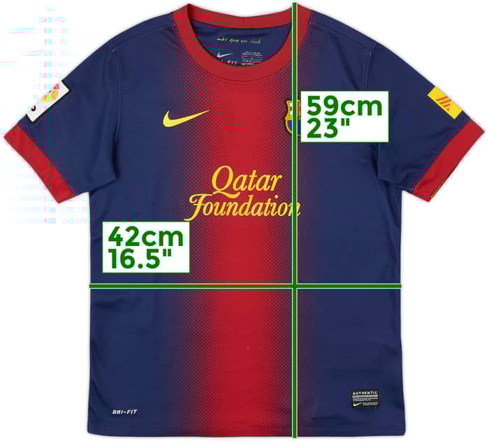 2012-13 Barcelona Home Shirt - 8/10 - (M.Boys)