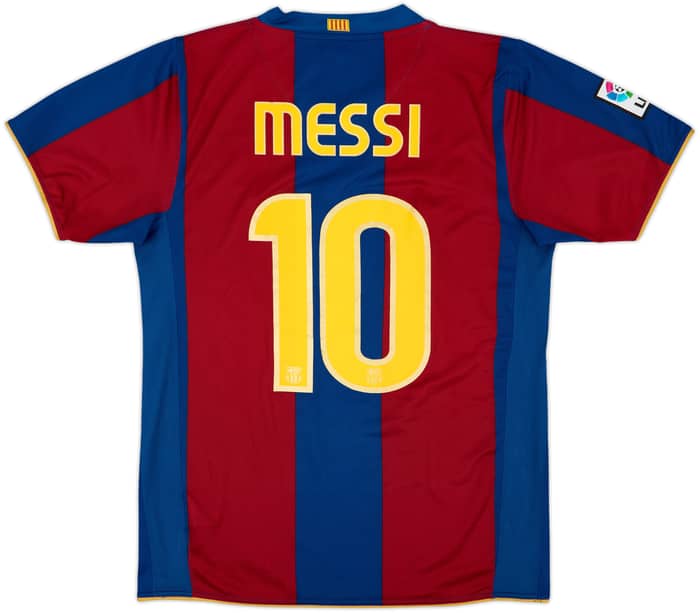 2007-08 Barcelona Home Shirt Messi #19 - 9/10 - (M)