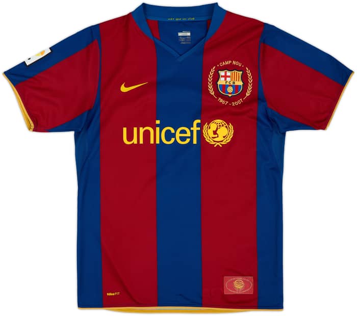 2007-08 Barcelona Home Shirt Messi #19 - 9/10 - (M)