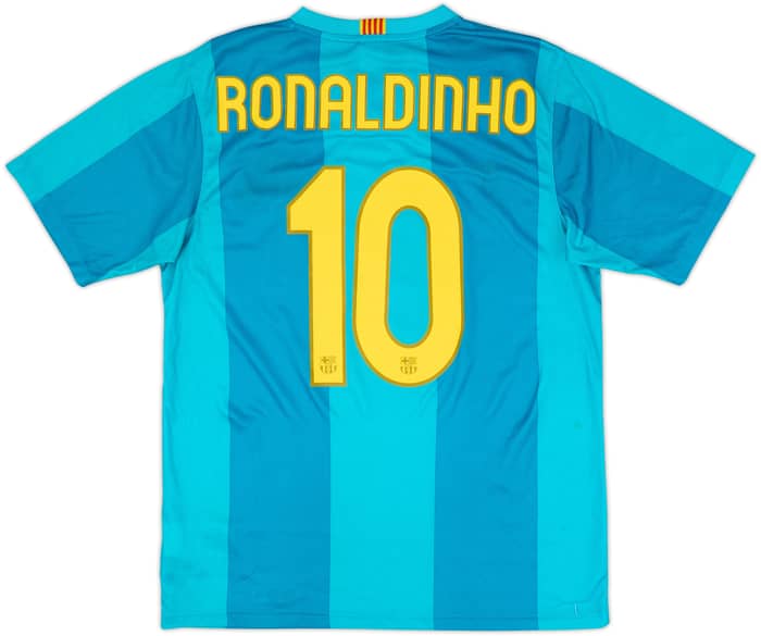 2007-09 Barcelona Basic Away Shirt Ronaldinho #10 - 7/10 - (M)
