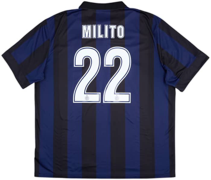 2013-14 Inter Milan Home Shirt Milito #22 - 7/10 - (XXL)