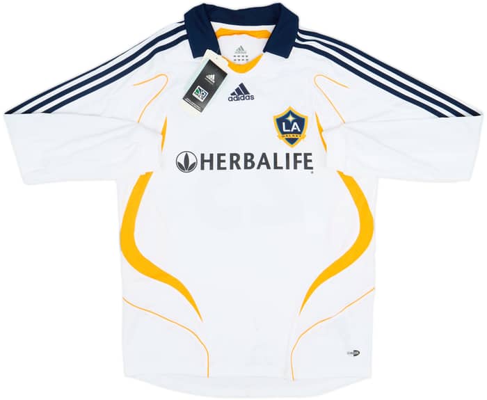 Camiseta de local L/S del LA Galaxy 2007-08 Beckham #23 (M)