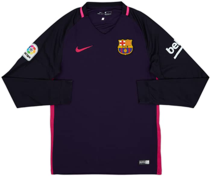 2016-17 Barcelona Away L/S Shirt Messi #10 - 8/10 - (S)