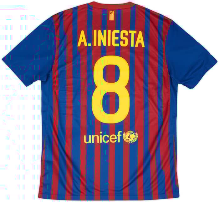 2011-12 Barcelona Home Shirt A.Iniesta #8 - 9/10 - (M)