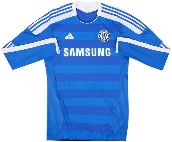 2011-12 Chelsea TechFit Player Issue Home L/S Shirt Drogba #11 - 8/10 - (M)