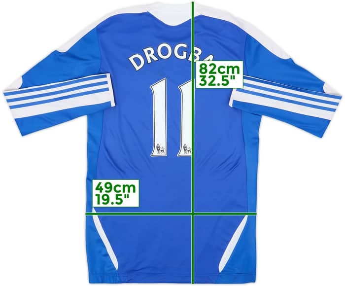 2011-12 Chelsea TechFit Player Issue Home L/S Shirt Drogba #11 - 8/10 - (M)