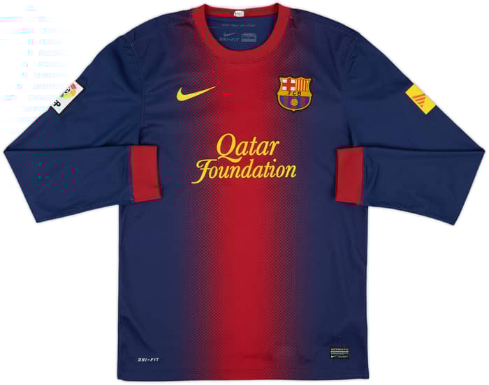2012-13 Barcelona Home L/S Shirt A.Iniesta #8 - 8/10 - (S)
