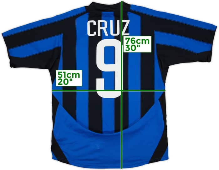 2003-04 Inter Milan Home Shirt Cruz #9 - 9/10 - (M)