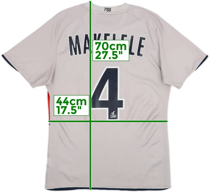 Camiseta de visitante del Paris Saint-Germain 2008-09 Makelele #4 - 6/10 - (S)