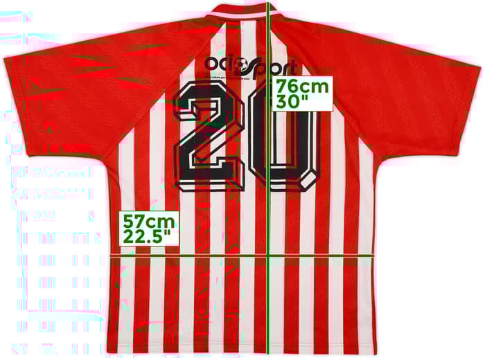 1990s Umbro Template Shirt #20 - 7/10 - (XL)