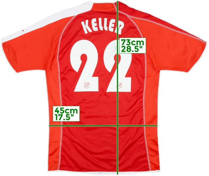 2005-06 Utrecht Signed Home Shirt Keller #22 - 6/10 - (M)