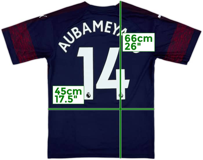 2018-19 Arsenal Away Shirt Aubameyang #14 - 5/10 - (S)