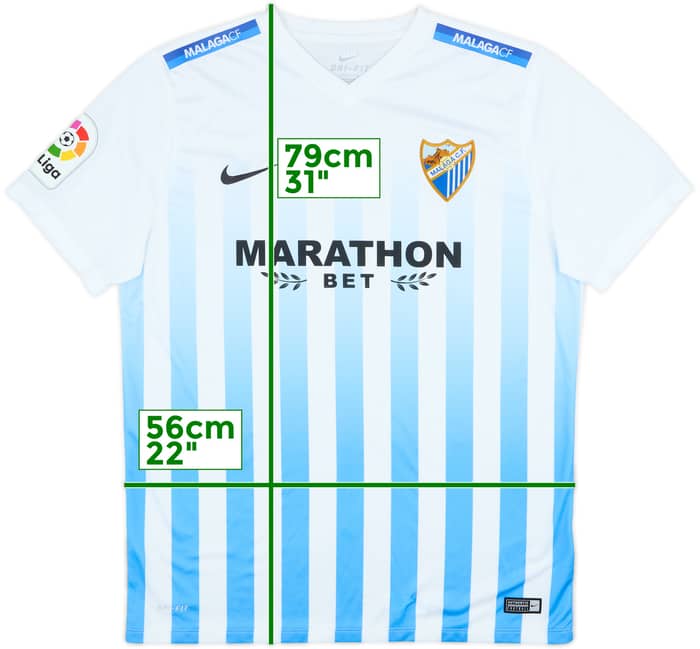 2016-17 Malaga Home Shirt - 8/10 - (XL)