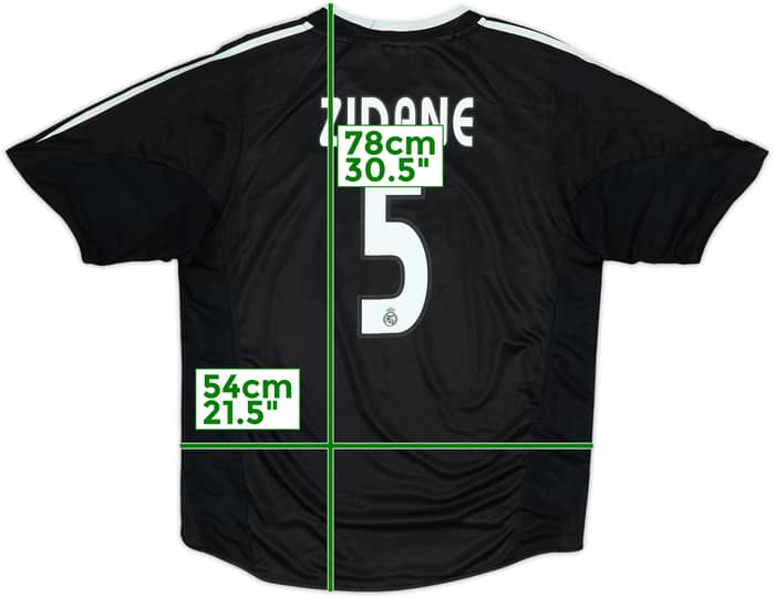 2004-05 Real Madrid Away Shirt Zidane #5 - 8/10 - (M)