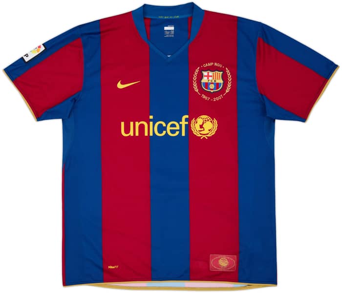 2007-08 Barcelona Home Shirt Ronaldinho #10 - 9/10 - (XL)