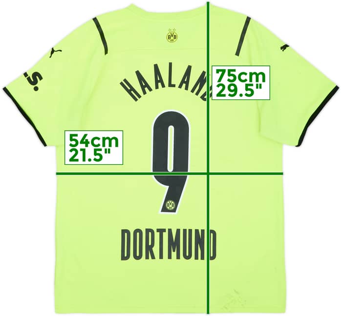 2021-22 Borussia Dortmund European Home Shirt Haaland #9 - 5/10 - (L)