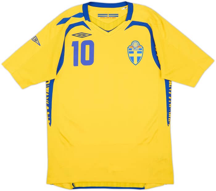 2007-09 Sweden Home Shirt Ibrahimovic #10 - 5/10 - (S)