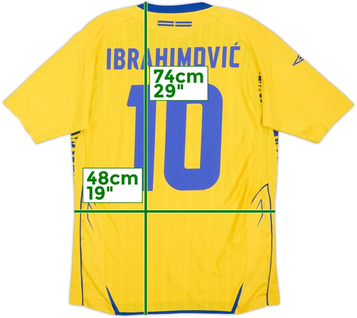2007-09 Sweden Home Shirt Ibrahimovic #10 - 5/10 - (S)